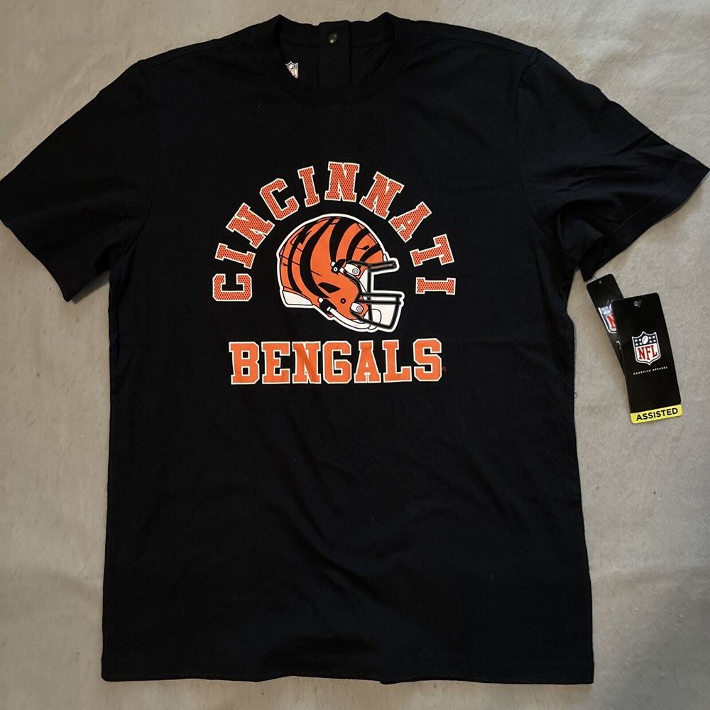 Cincinnati Bengals NFL Adaptive Apparel Mens Medium Shirt‎ Assisted Back Buttons